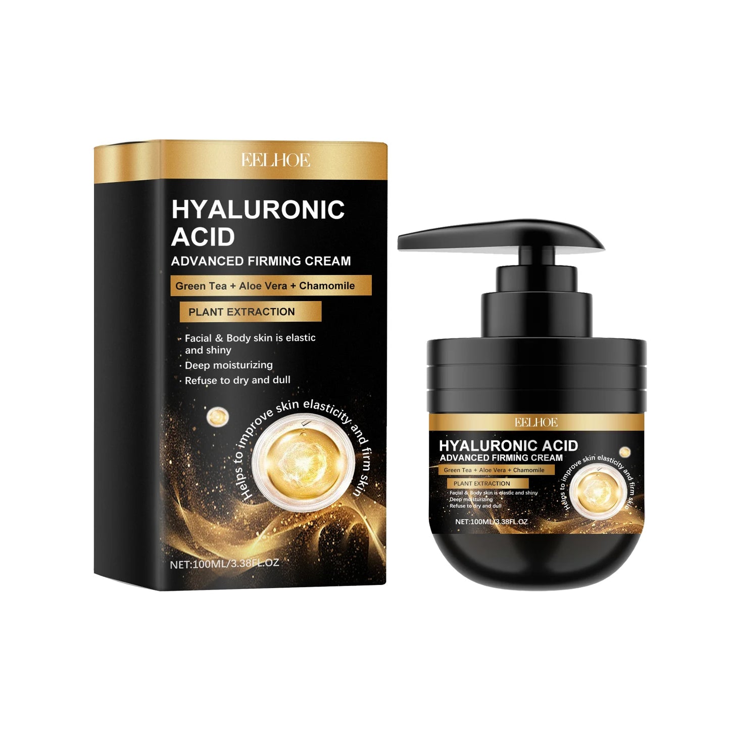 Hyaluronic Acid Face Cream Shrinking Pores Anti-Puffiness Oil Control Repair Damaged Brightening Skin Moisturizing Facial Cream