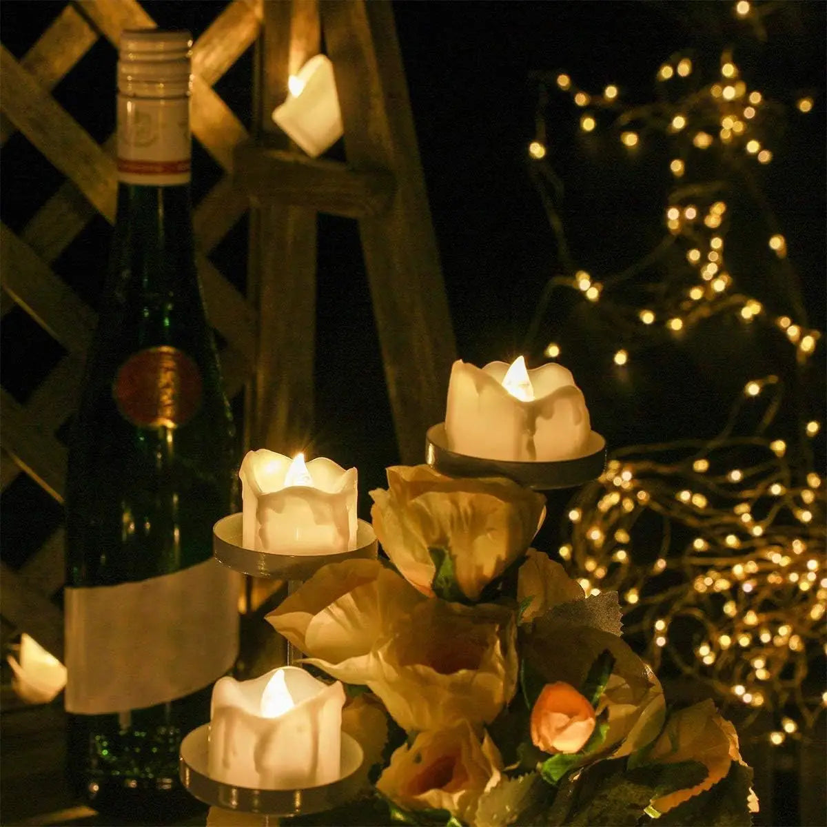 LED Candles 48/24/12 Pack Battery Operated Candles Batteries Lights Candles to Create Warm Ambiance Naturally Flickering Bright