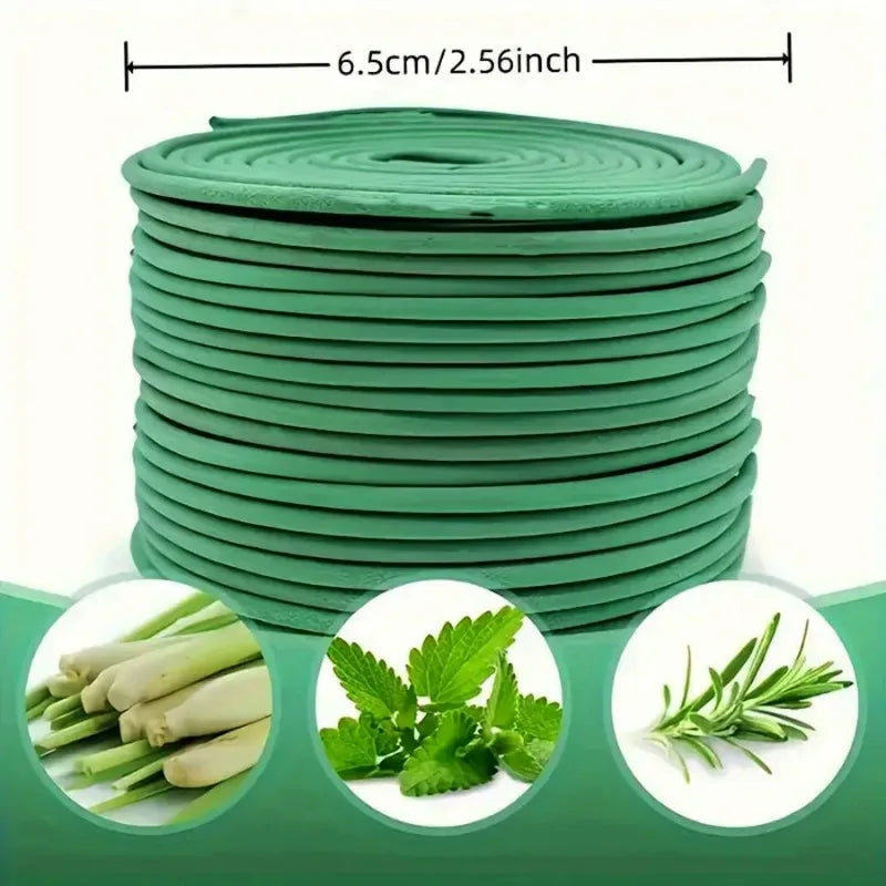 Natural Lemongrass Scent 40pcs Citronella Incense Coils with Holder - Outdoor, Poolside, Patio, Porch, Deck, Camping & Hiking Us